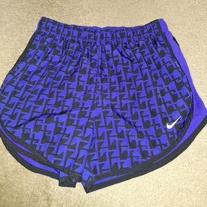Purple and Black Patterned Athletic Shorts
